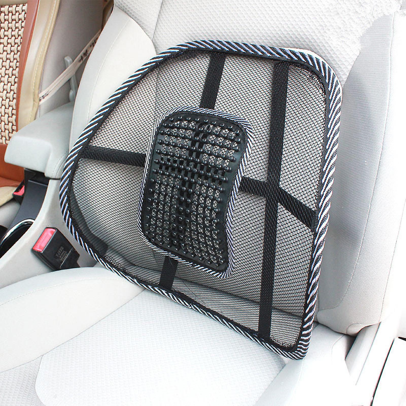 Massage Particle Waist Support Cushion, Breathable Mesh Fabric Lumbar Cushion for Office Chair and Car #687
