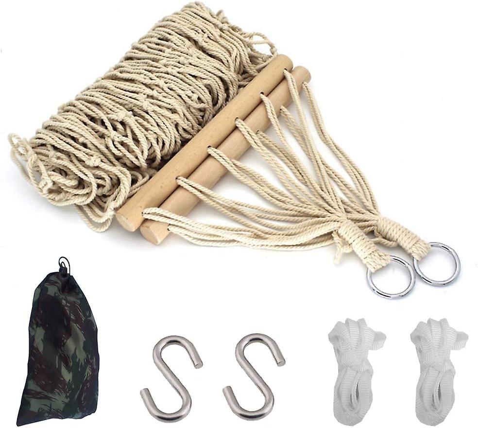 Cotton Rope Hammock, Hanging Net, Hammock for Indoor or Outdoor, Simple ...
