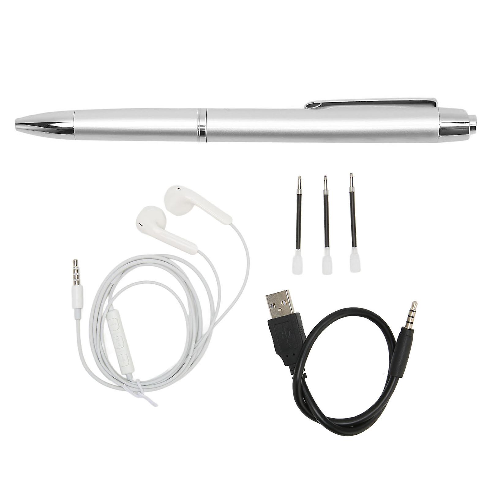 Fine-Tip Digital Recorder Pen with 32GB Storage & Noise Cancellation for Clear Audio