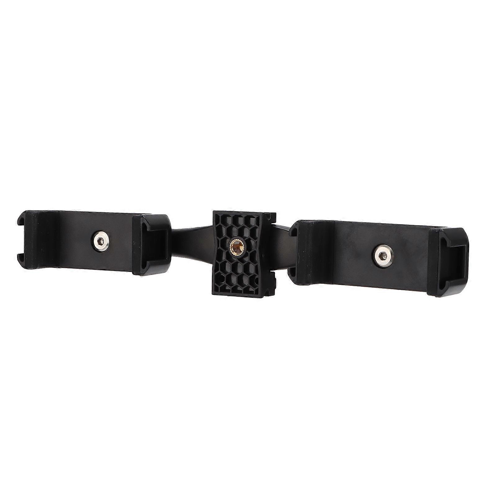 Cell Phone Double Clip Stand Mount Adjustable Tablet Hands Free Clamp Adapter with Base