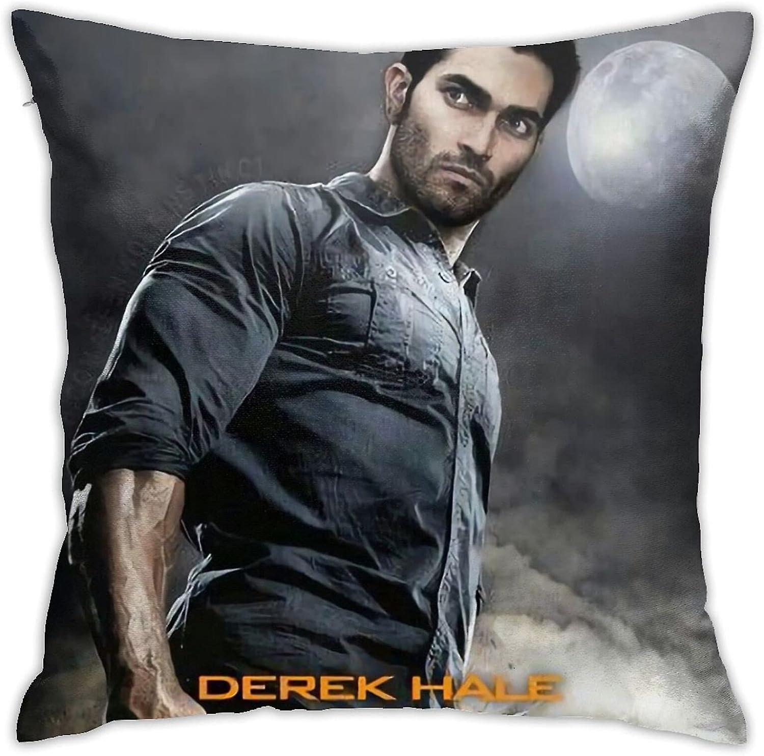 タイラー・ホークリン枕カバー枕カバーソフトクッションカバー装飾スロー枕ソファカースクエア枕カバーホームベッド装飾用(18x18in)(F-129)