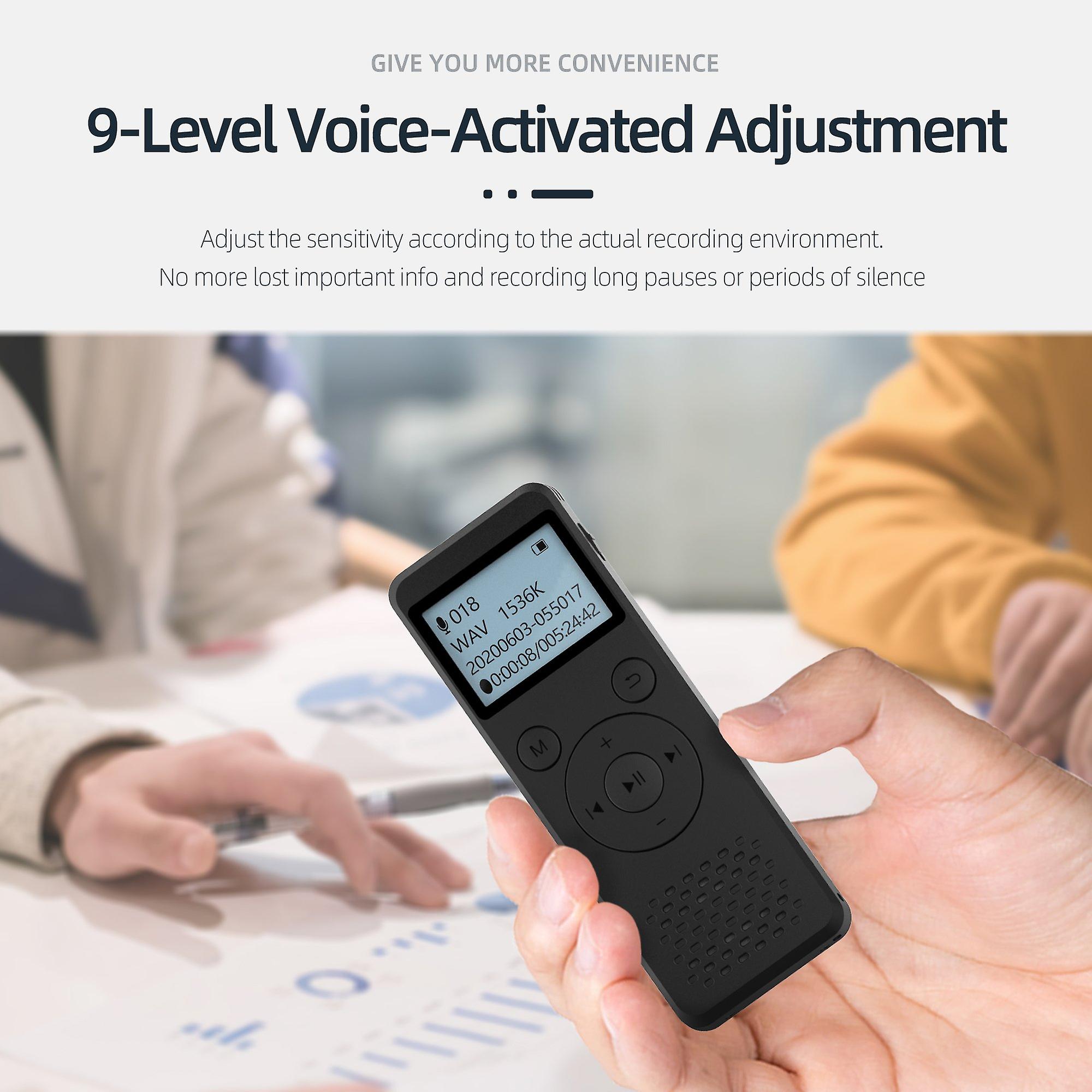 110 Hours long time 1536kbps digital voice recorderpassword timing