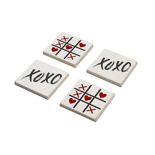 Tic Tac Toe Love Stone Coasters Set for Gift