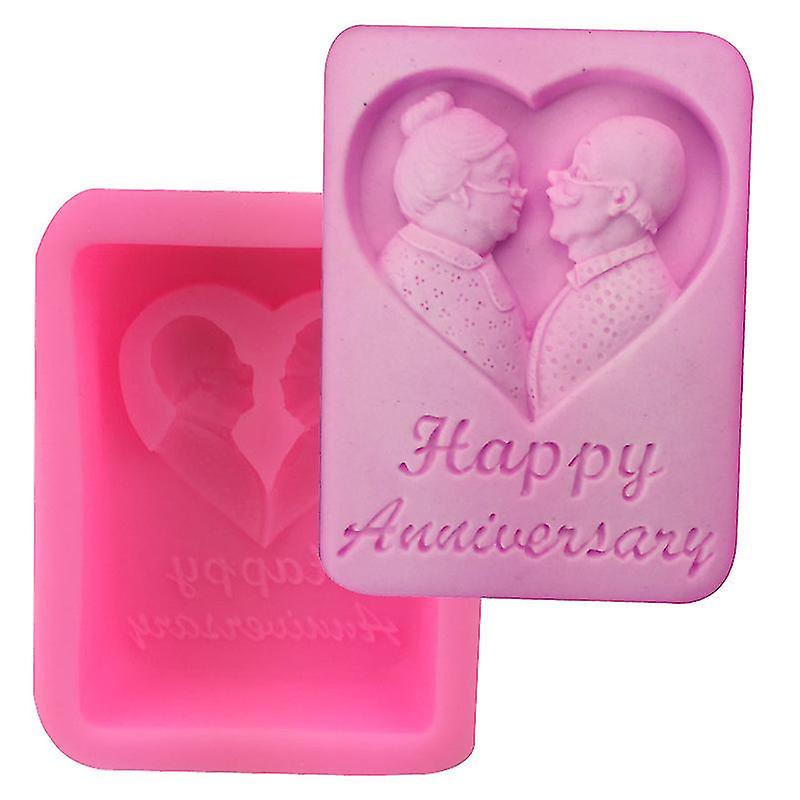 Happy Wedding Anniversary Theme Silicone Mold