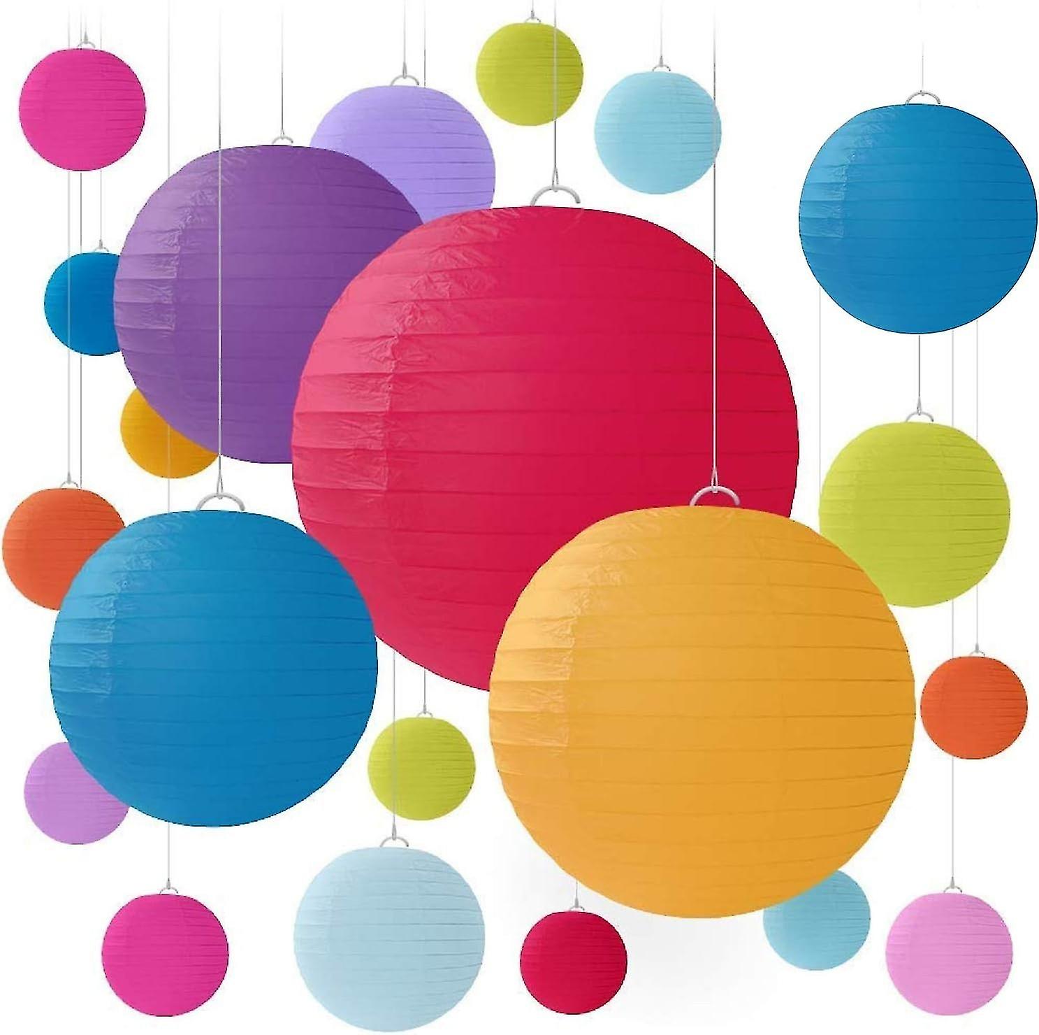 Decorative color lampshade (20 pieces, mixed color 6 inch (15cm)