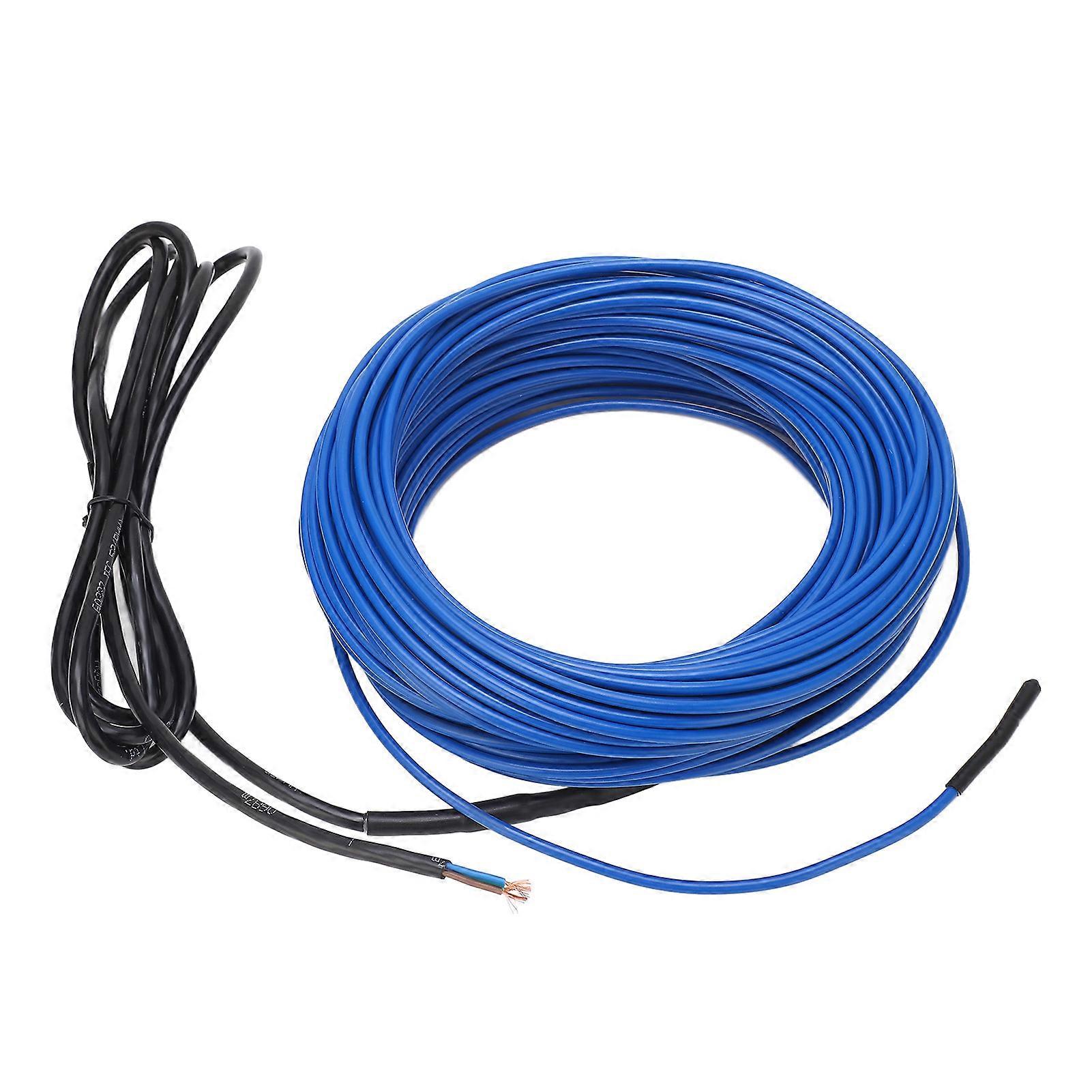 15M 1.5m² Pipe Heat Cable 15W/M 225W/PC Self Regulating Heating Tape with Fixed Belt Cable Protector for Winter 220‑240VAC 50Hz