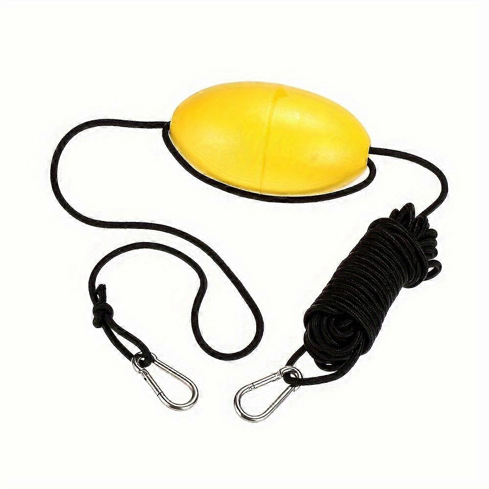 9.1m/30ft Rope Tow Line, Buoy Ball Float Leash & Stainless Steel Hook For Fishing Drift Anchors System
