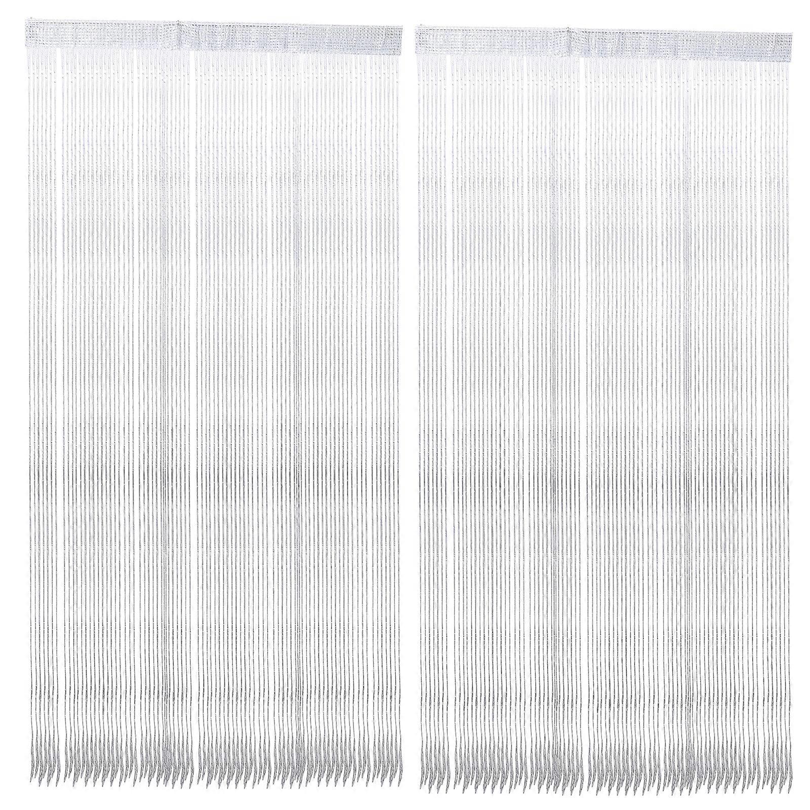 2Pcs Door String Curtain String Partition Tassel Screen Curtain for Hallway Entrance Bedroom Doorway