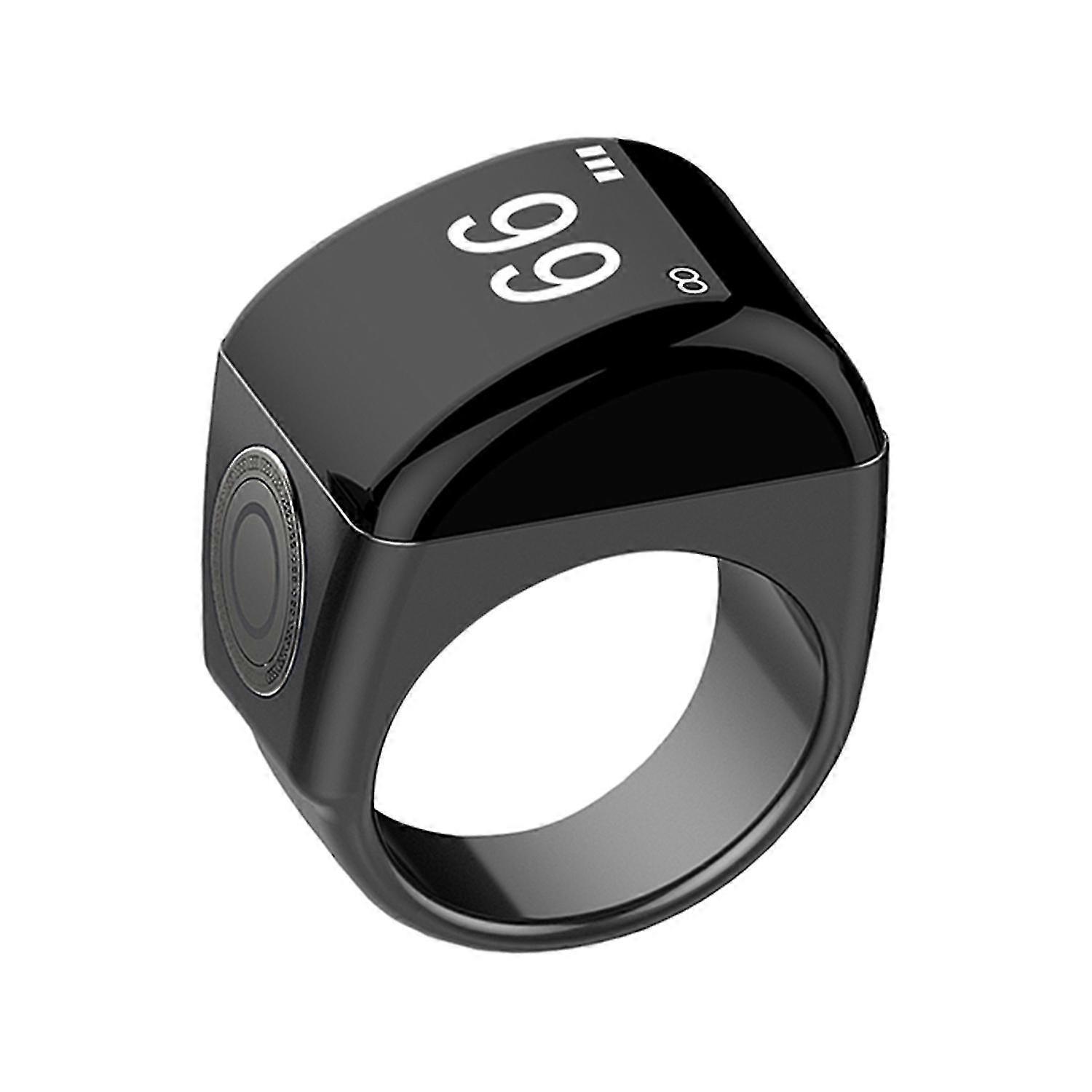 QB702 20mm Zinc Alloy Digital Smart Ring Tasbeeh Tasbih Ring Azan Quran Ring Counter Azan Zikr Ring