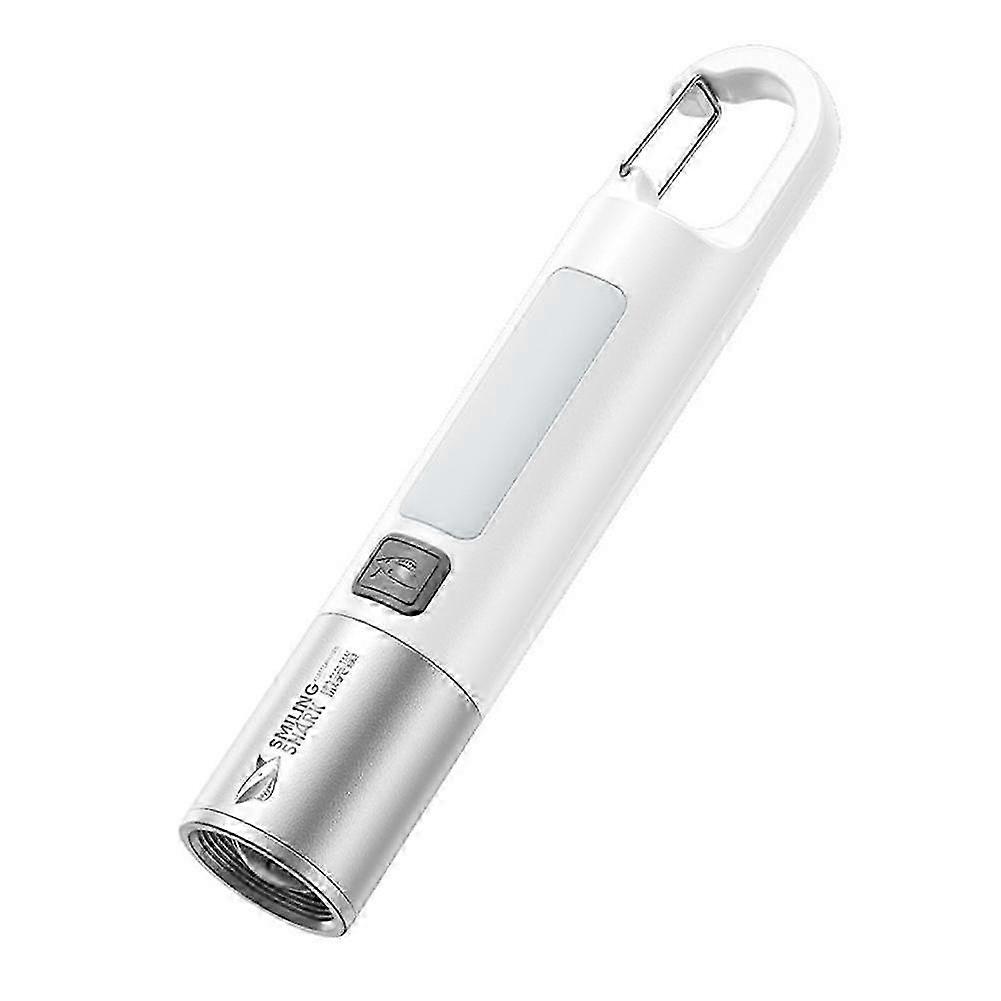 Portable LED Flashlight USB Rechargeable With Hook Zoomable Torch