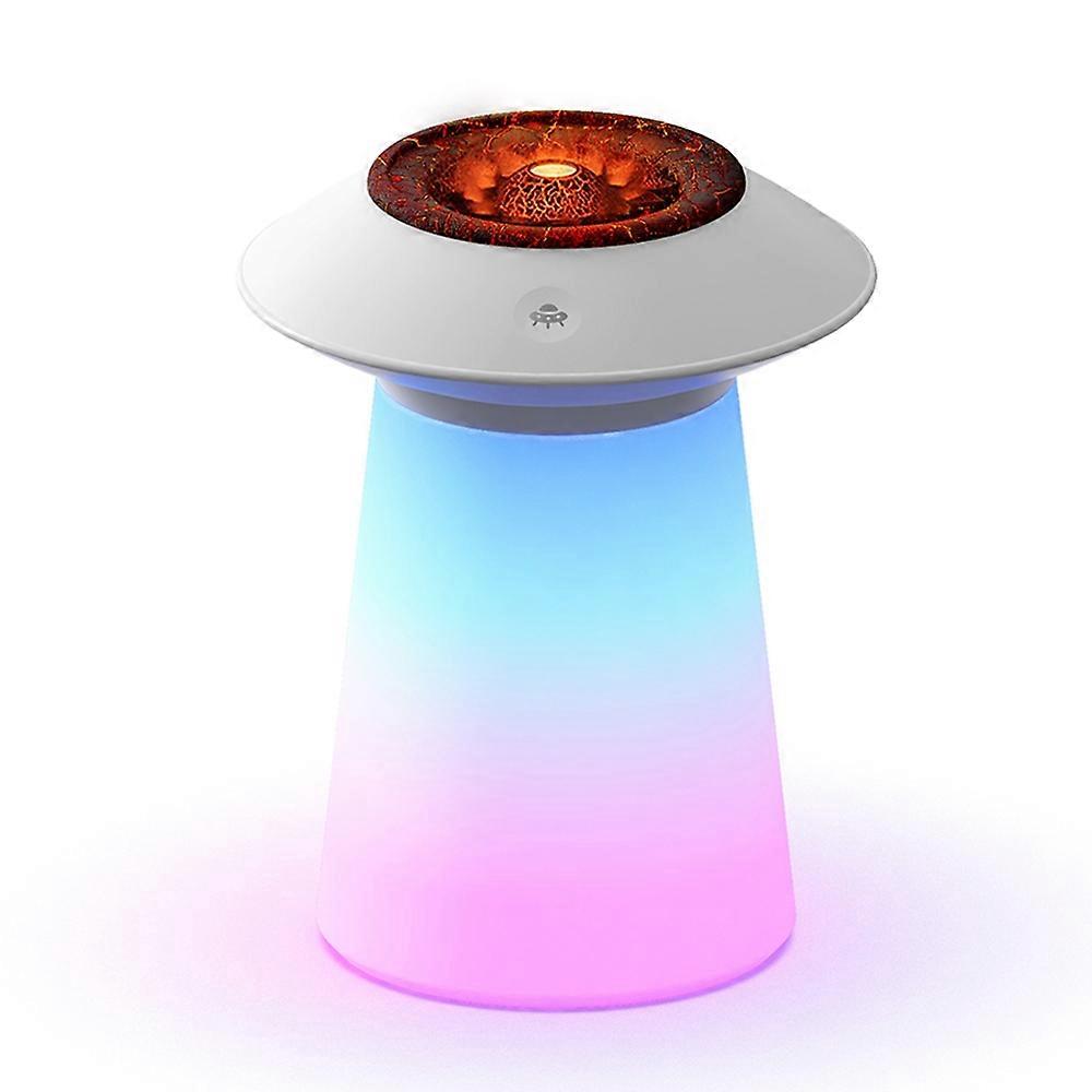 HX126 RGB Light Simulated Flame Humidifier White