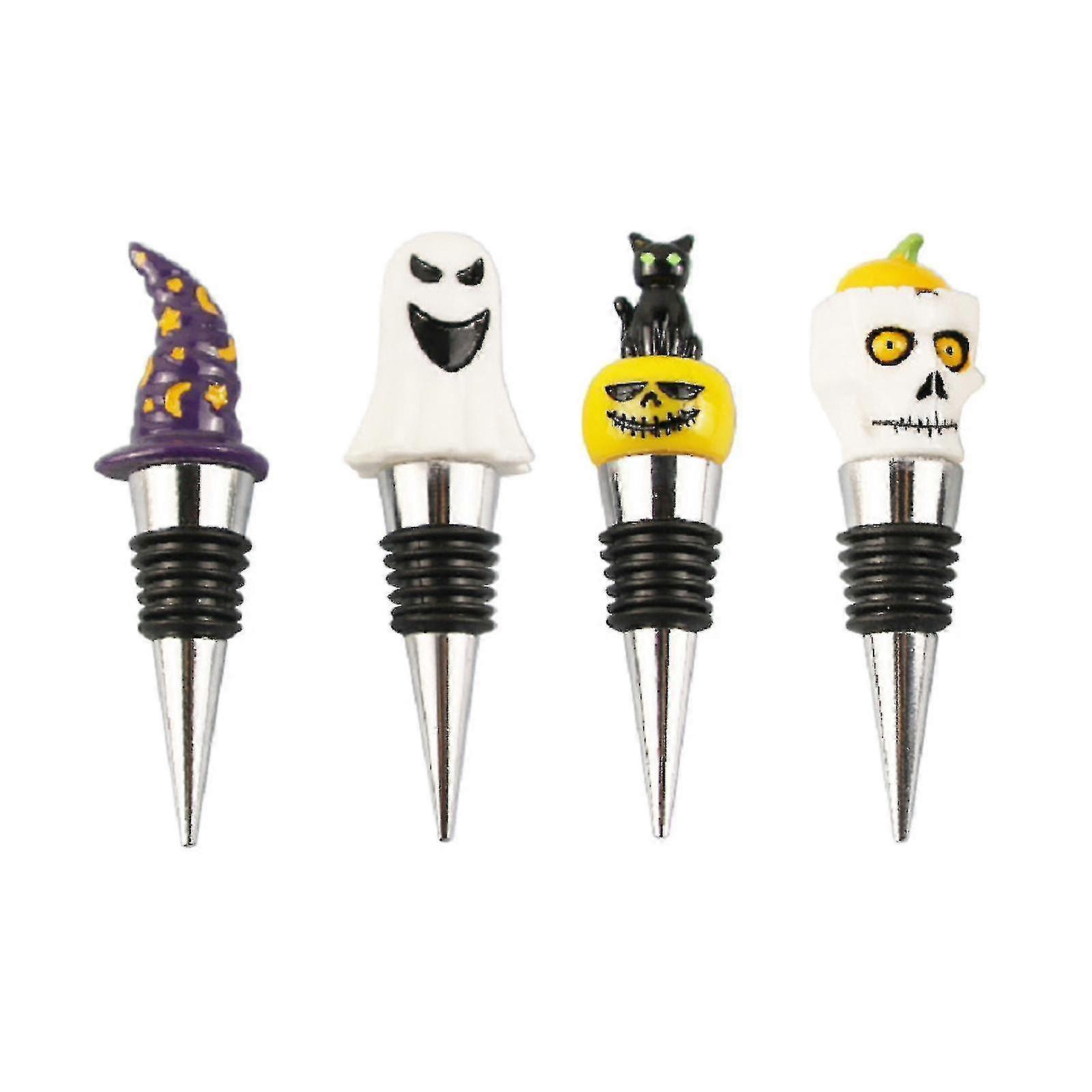 Wine Bottles Metal Wine Cork With Rubber Sealed Loop Multicolor 6.7in Universal Size Fresh-keeping Halloween Party