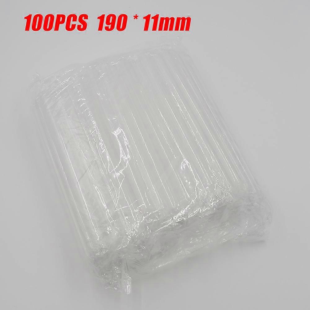 100pcs 190x11mmビッグミルクセーキストローバブルボバミルクティープラスチック厚ストロースムージーコールドドリンクドリンクウェアバーアクセサリーSMTX