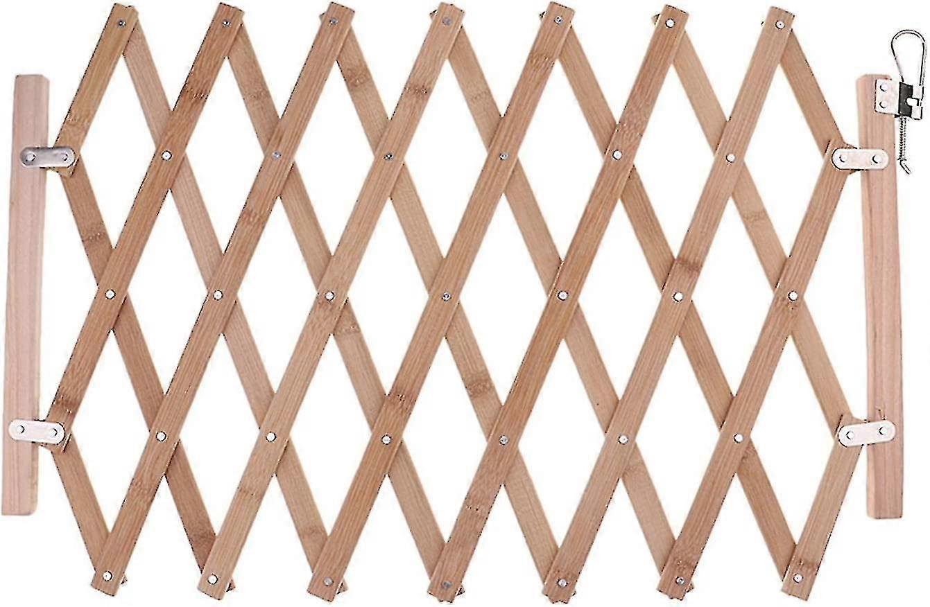 Wooden Folding Dog Stair Gate For Indoor, Swing Dog Gate, Foldable Pet Safety Gate Barrier Guard Door Fence For Small Dog Cat, 41x100cm