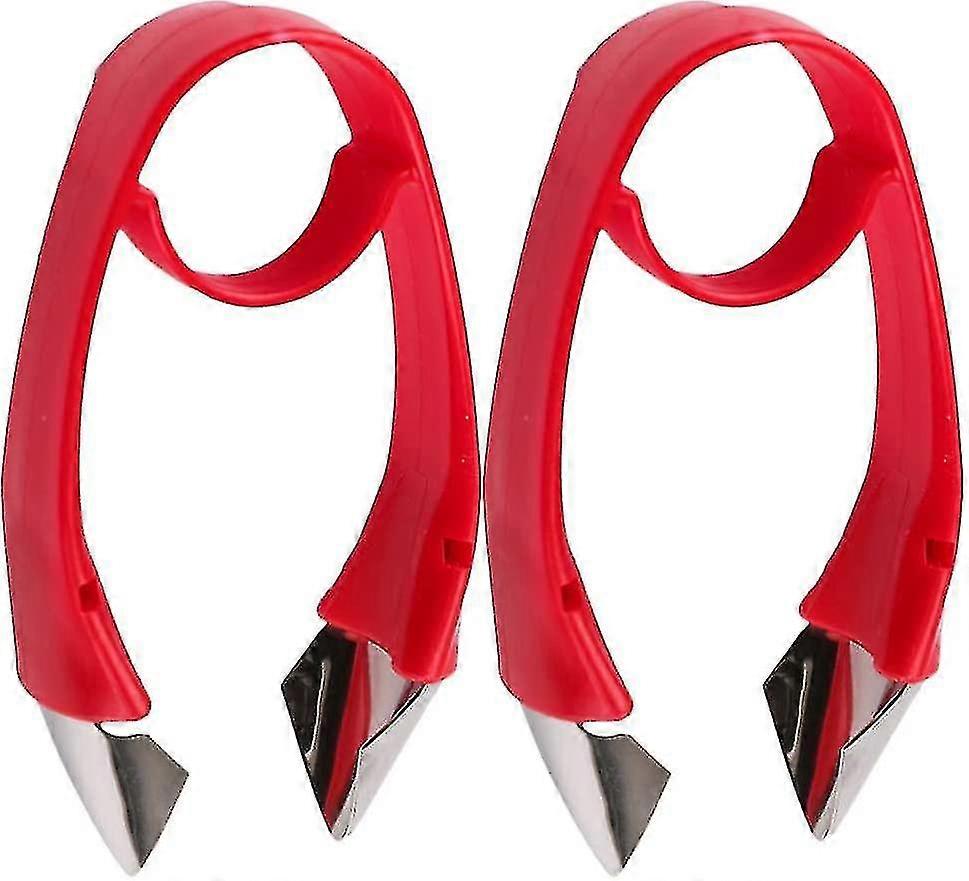 2 Pieces Huller Stunk Remover Vetable Corer 9.5 X 2 Cm (red)