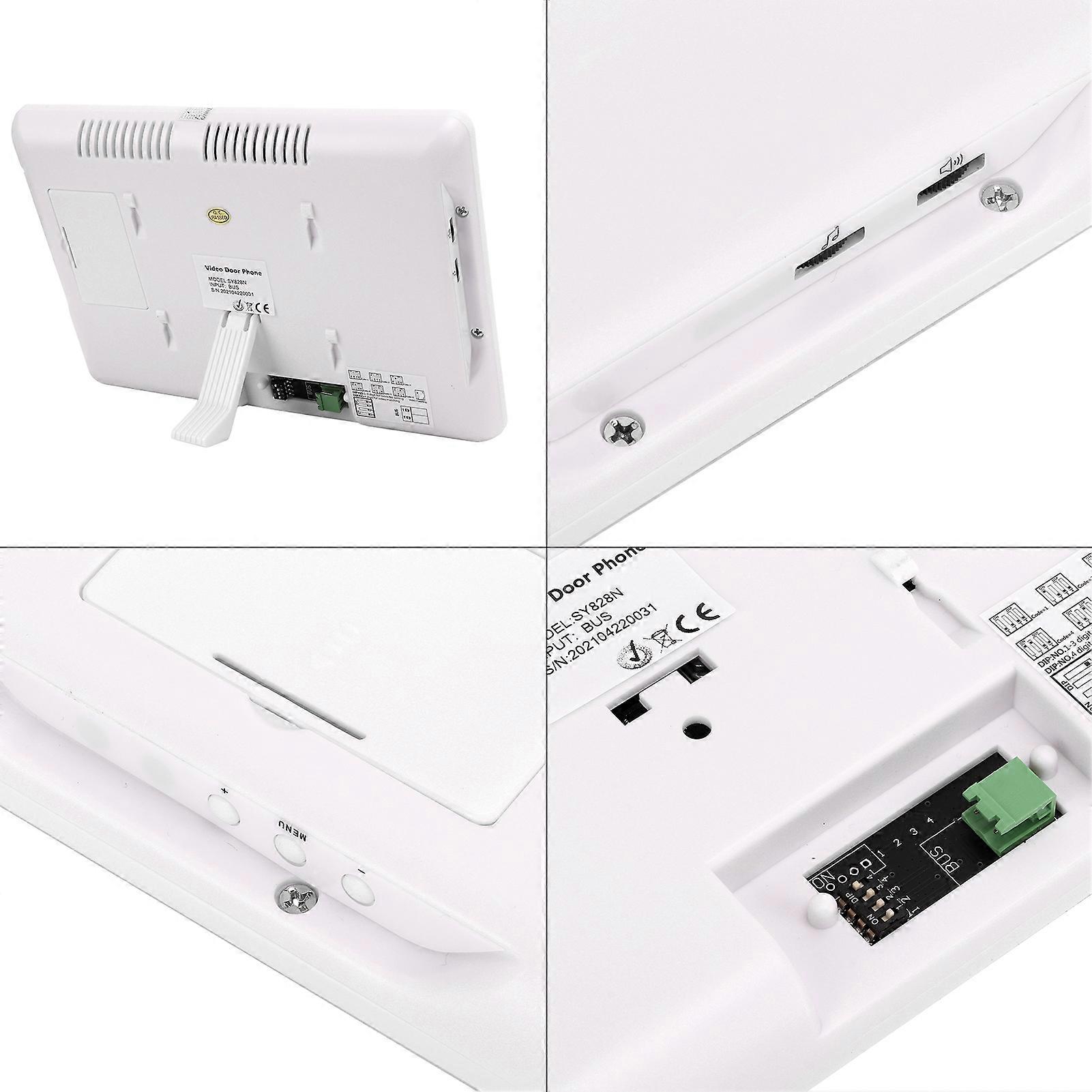 7in Direct Press Type Smart Video Door Phone Intercom System With Electric Strike for Villa House Office Apartment2 Monitor(SY828NMJAENO2)