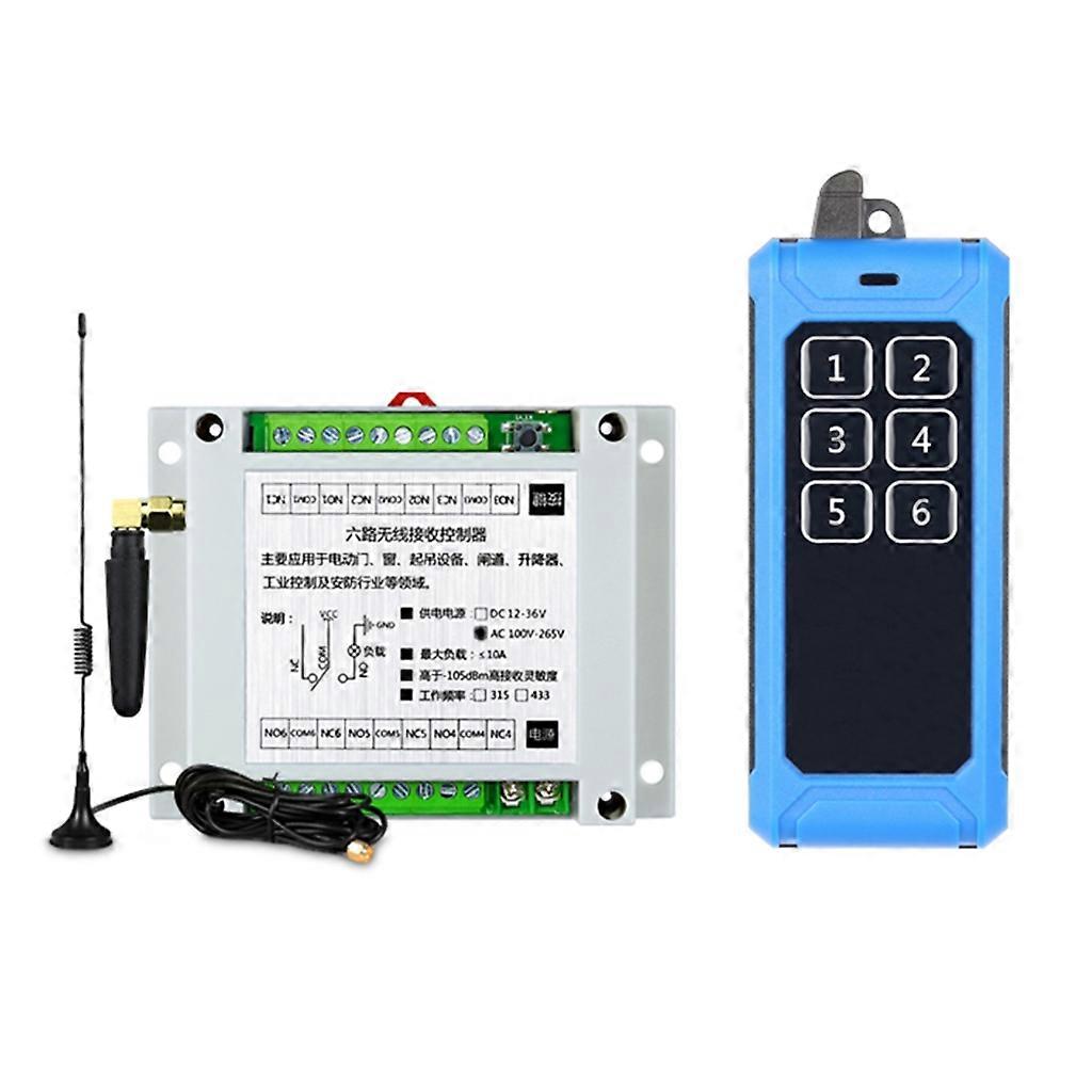 Wireless Switch AC 85V 110V 220V 6CH Relay Receiver Module RF Remote Control
