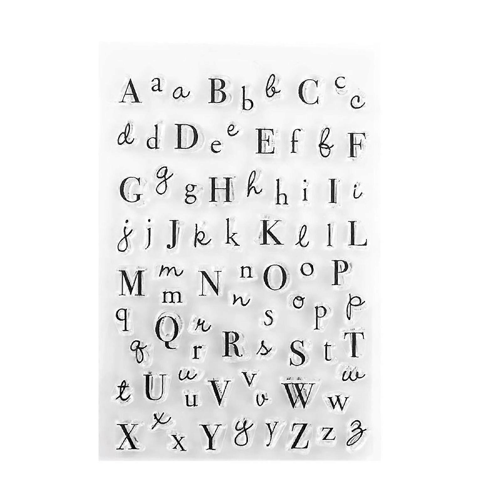 Plexiglass Transparent Stamp Rubber Stamp Alphabet Cake Stamp Tool