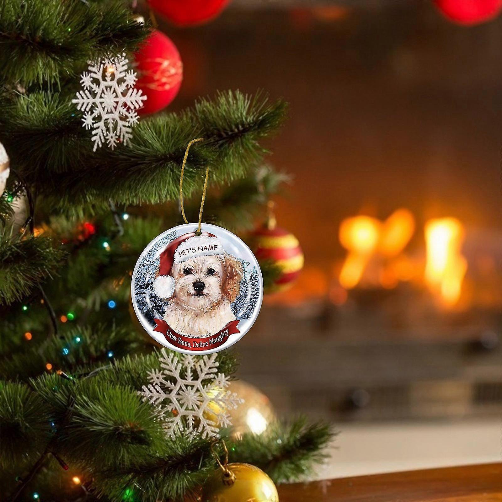 クリスマス面白い装飾クリスマスドッグパターンペンダントクリスマスツリーオーナント