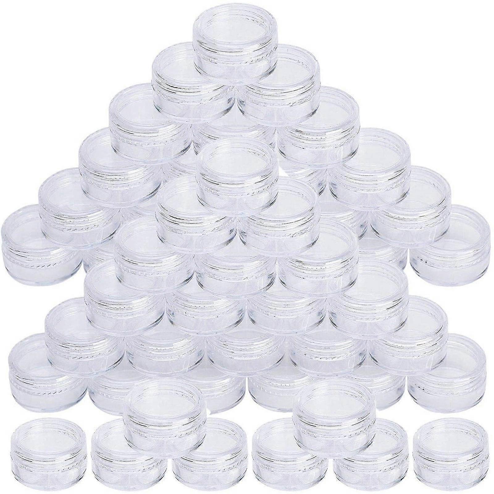 Empty Cosmetic Small Box Transparent Box Plastic Round Jar With Lid