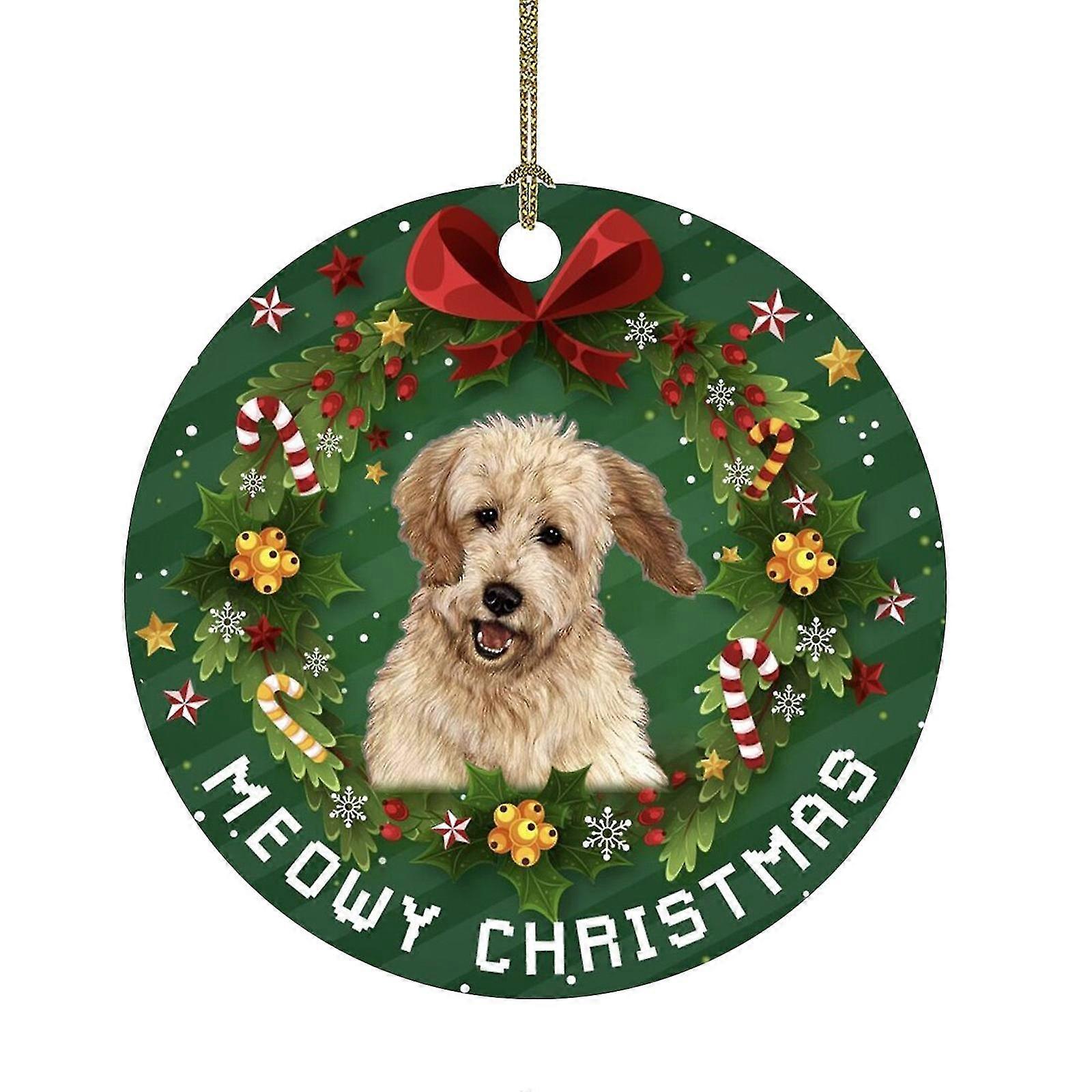 عيد الميلاد مضحك الديكور عيد الميلاد الكلب نمط قلادة عيد الميلاد شجرة الحلي