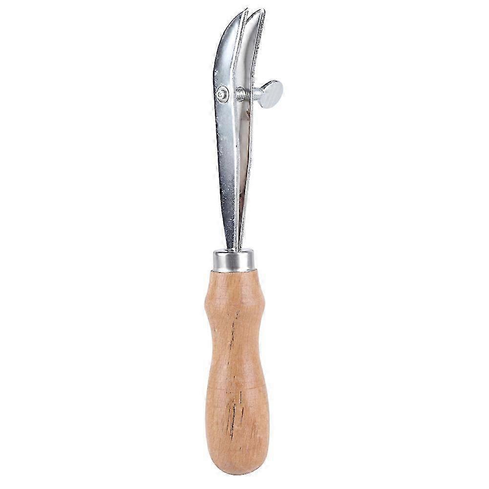 Adjustable Leather Edger Creaser Skiving Tool DIY Wood Handle Leather Craft Working Tool