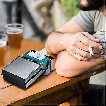 Cigarette Case, 3 Pieces Metal Cigarette Box With Magnetic Closure,  Aluminum Cigarette Case, Reinforced Plastic Housing & Snap-in Function