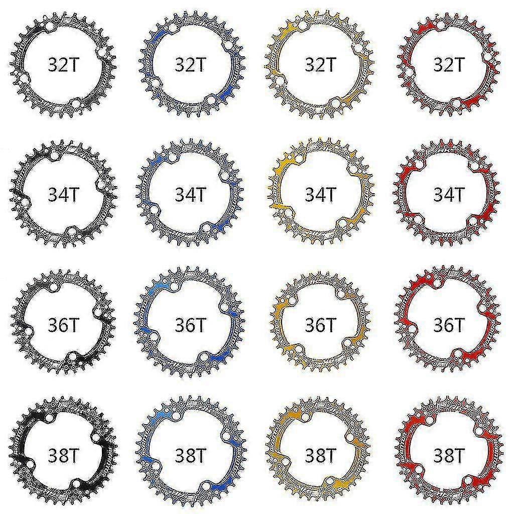 Bike Wide Chain Ring 104bcd Untralight 32t 34t 36t 38t Chainwheel-size,color32tgolden