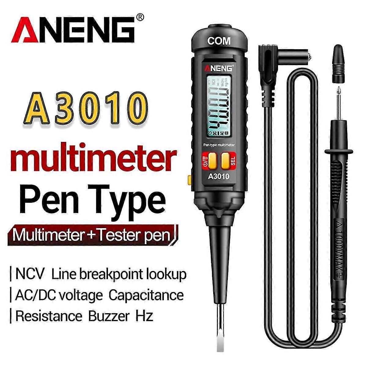 A3010 4000 tellingen Pen-type Multimeter True-rms Backlight Multi Meter Digitale Auto Range Tester Lcd Elektricien Tools