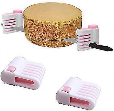 2pcs Diy Cake Slicer, Layering Aid, 5 Layers Cutting Fixer Tool