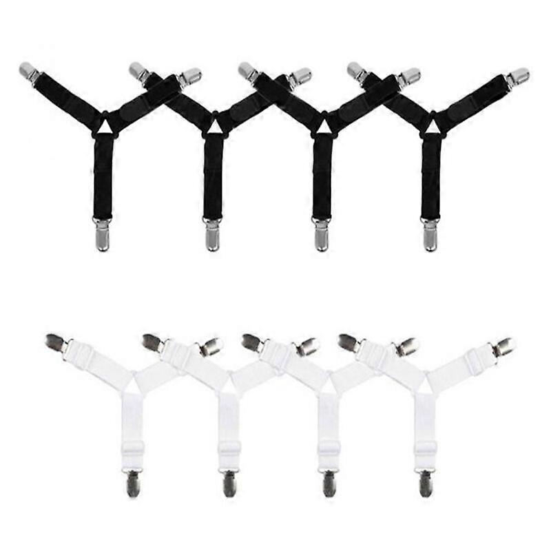 Triangular Leaf Holder Clip Adjustable Leaf Clip Leaf Clip Buckle Holder, 4pcs black 4pcs white