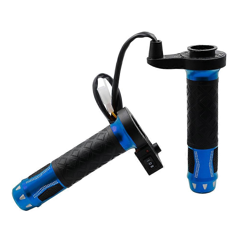 1ペアオートバイ加熱ハンドルバーグリップ温度調整可能な暖かさ電動ハンドルグリップオートバイATVスクーター用冬