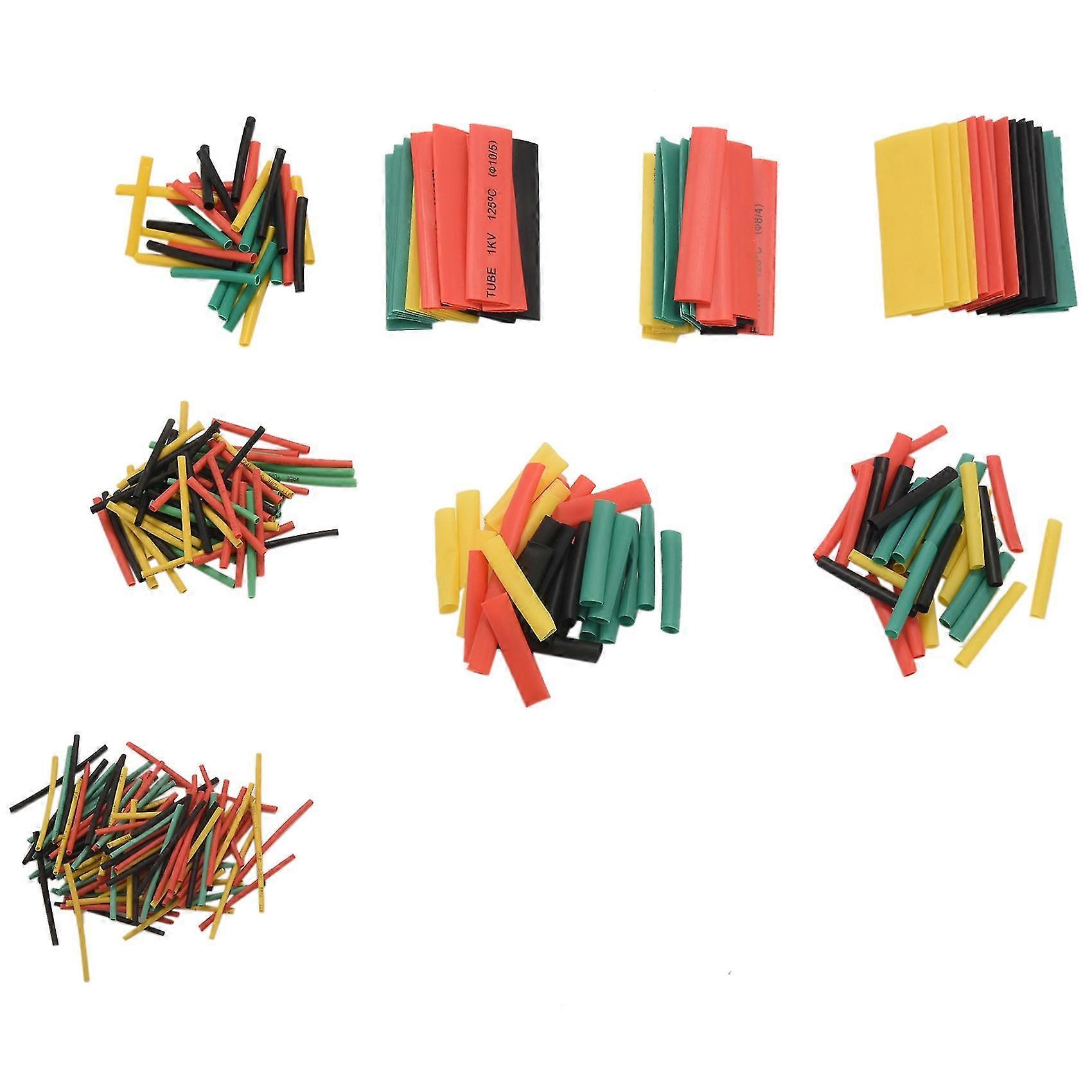 328stk Kabel Varme Krympe Rør Muffe Wire Wrap Rør 2: 1 Sortiment Kit