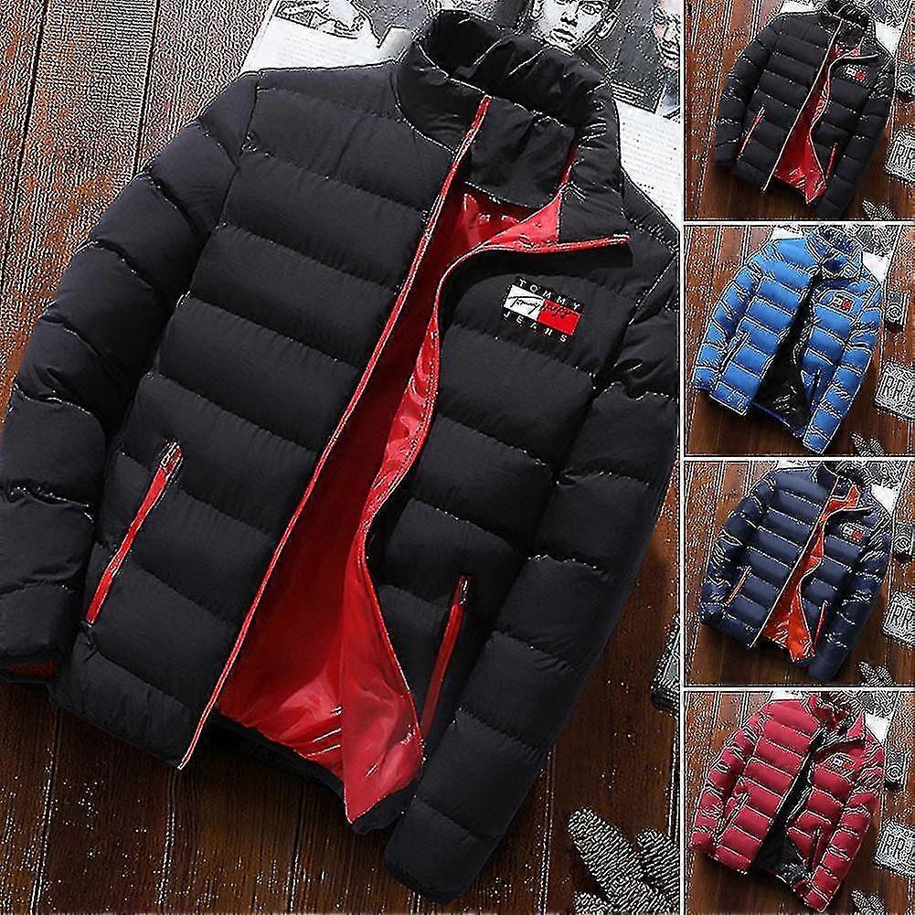 Men's Padded Coat Mid-length Thick Down Jacket Winter Warm Coat Fitted Fit