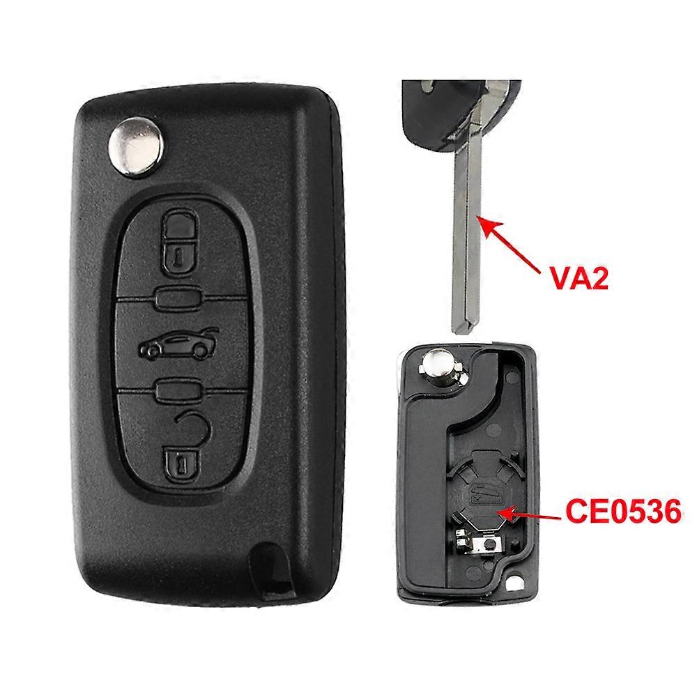 YOCASTY For Citroen C2 C3 C4 C5 C6 Xsara Berlingo For Peugeot 207 307 308 407 607 807 Flip Remote Car Key Shell Case HU83 VA2