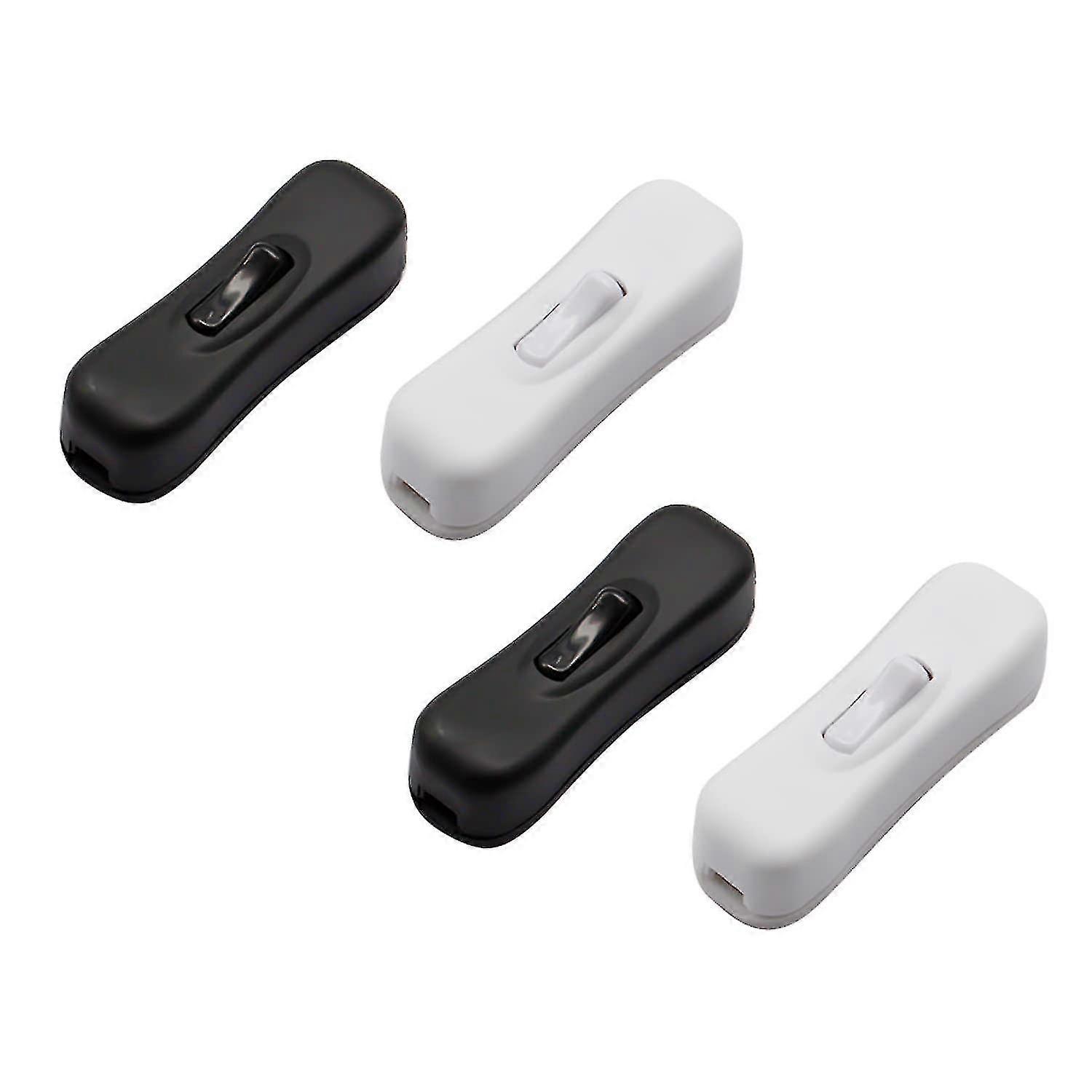 4pcs Wire To Wire Switch, 2a/250v Torpedo Switch, There Are Two Colors (black, White) In-line Switch G