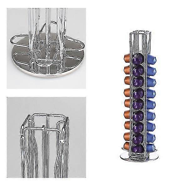 40 Kapseln Kaffeepad Dosierturm Stand Metall Kaffee Kapselhalter