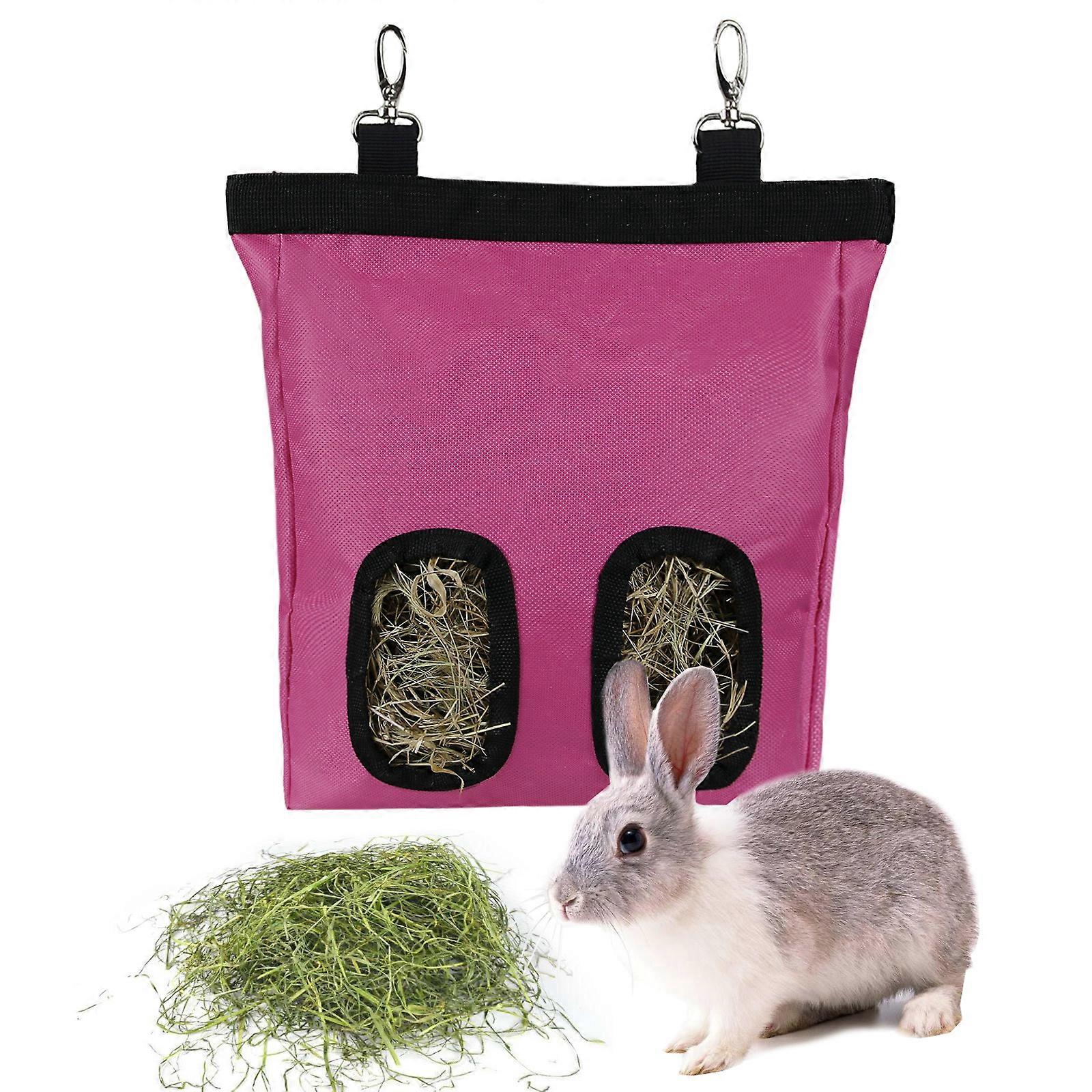 Pink Rabbit Hay Bag Rabbit Hay Bag Guinea Pig Hay Bag For Pets Guinea Pigs Hamsters Small Animals