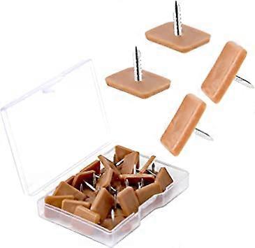 30pcs (Brown17*12mm) Nail-on Drawer Slides, Plastic Tack-in Drawer Glides Furniture Sliders for Drawers Easily and Smoothly Pulling Out