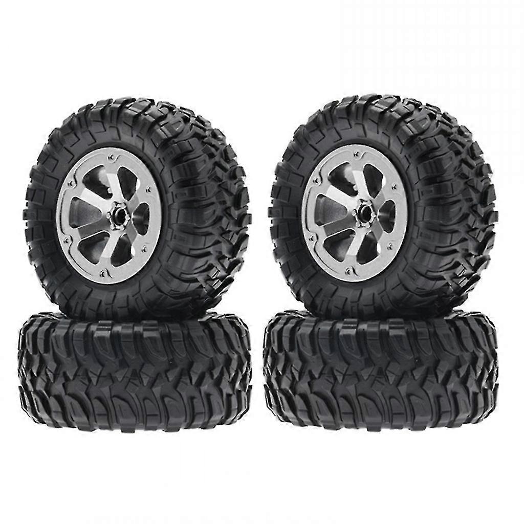 Rc Wheel Rims Rubber Tyre Thread Pattern Wheel Set For Wpl C14 C24 Mn-d90 99s