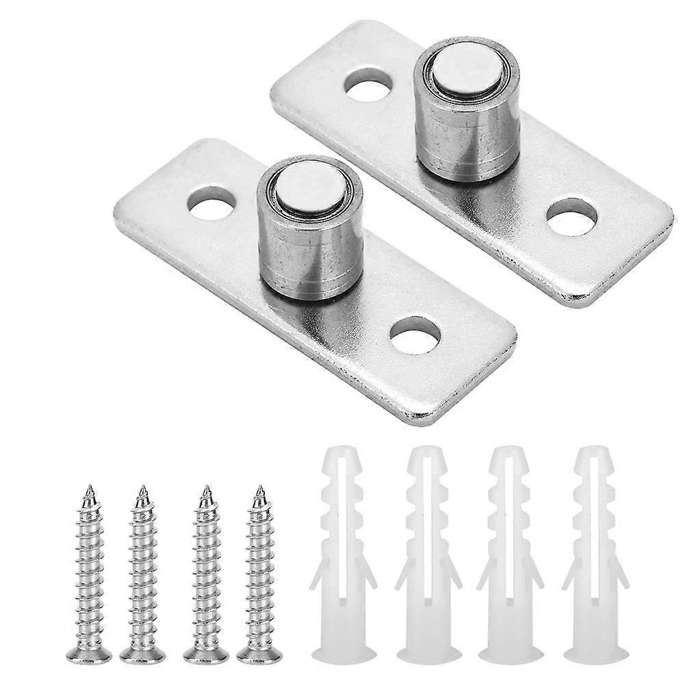 Stainless Steel Sliding Door Roller Floor Guide - 2Pcs Hardware Accessory
