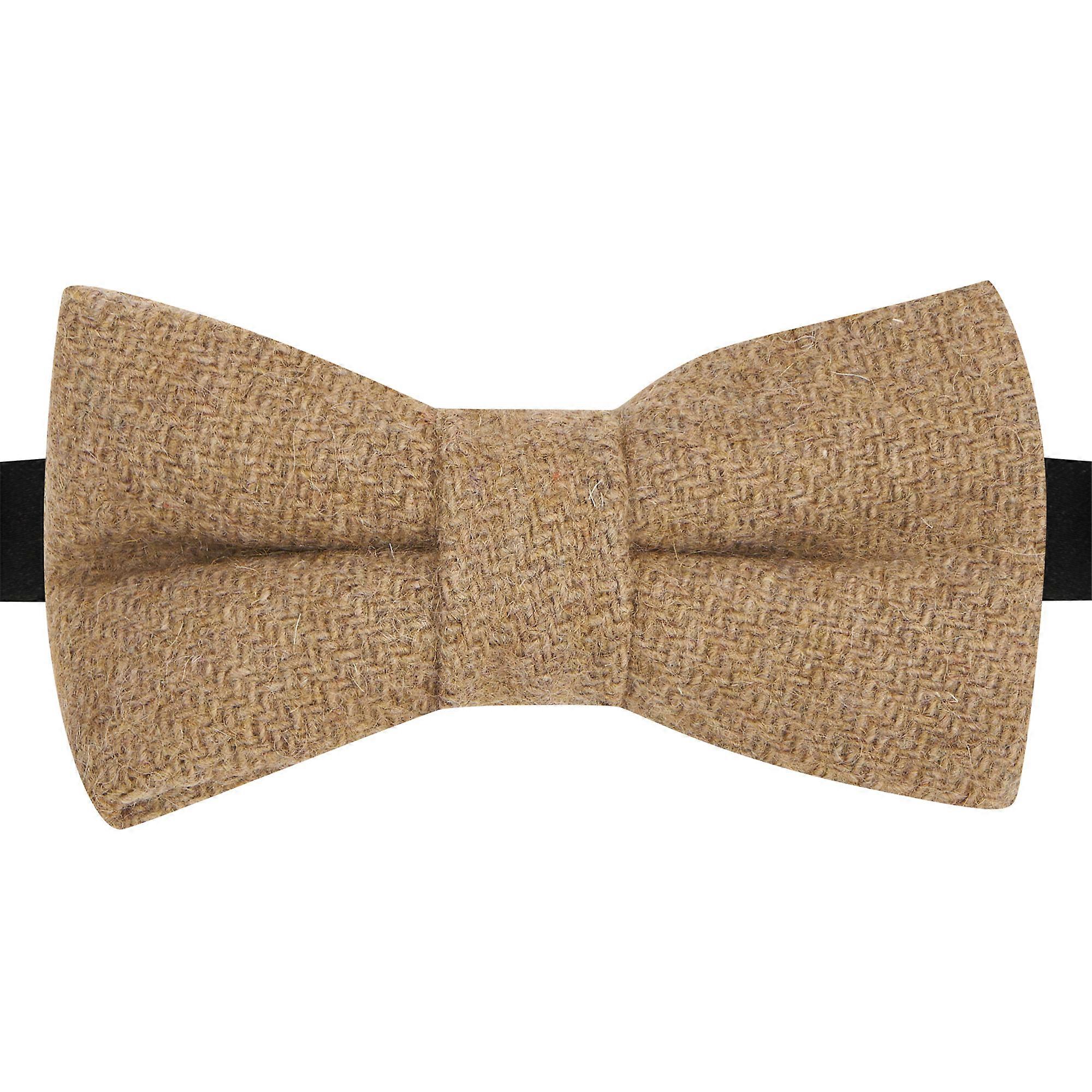 Coffee Brown Woven Wool Bow Tie