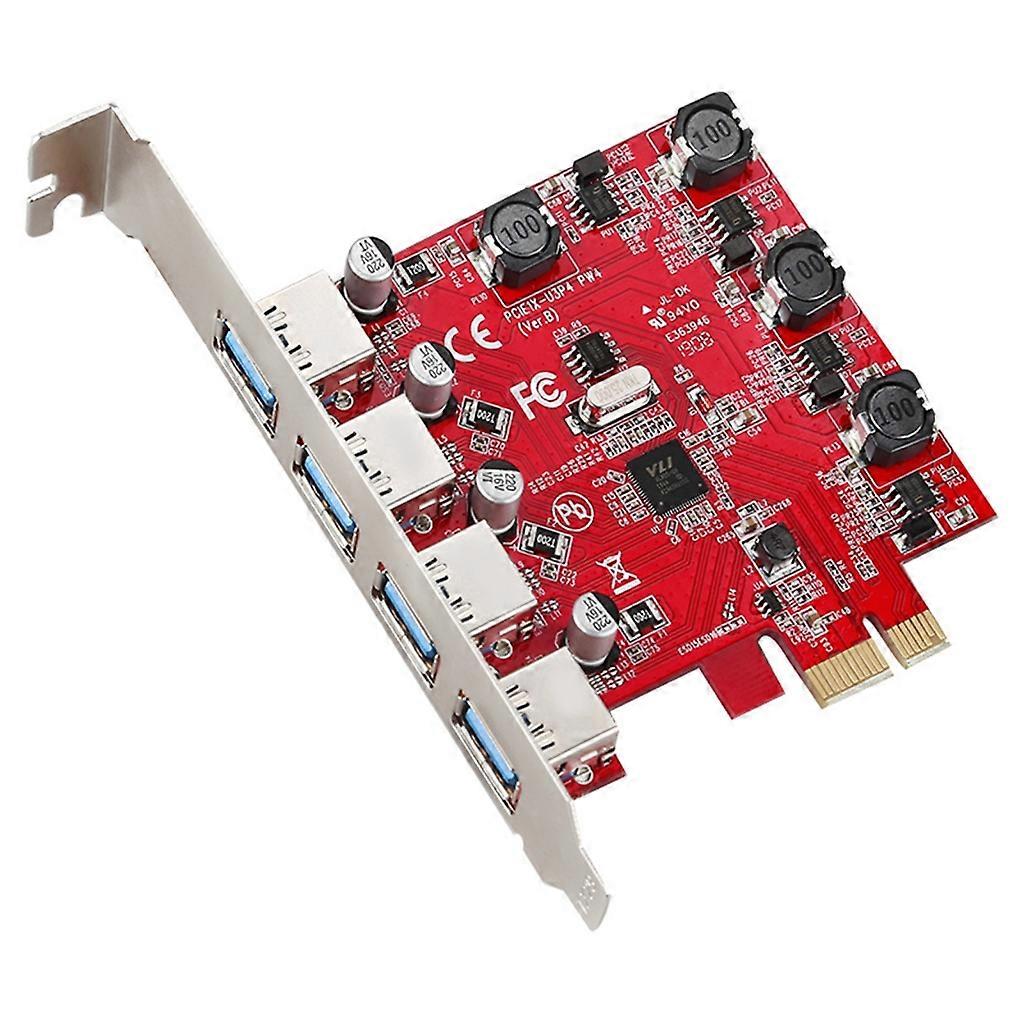 PCIe to USB3.0 Expansion Card 4 Ports High Performance Main Chip VL805-Q6