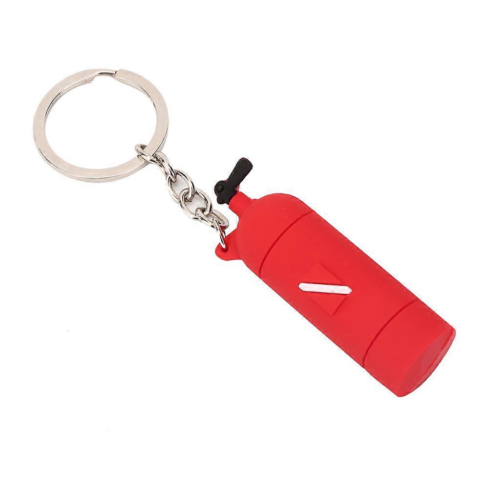 PVC Mini Keyring Diving Theme Key Ring Unique Air Cylinder Shape Keychain Gift