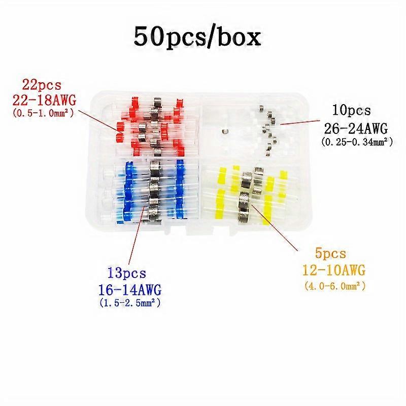 1 set, Waterproof Heat Shrink Connectors for Automotive, Marine, and Trailer Wiring - Insulated Electrical Crimp Wire Splice Terminals with Superior P