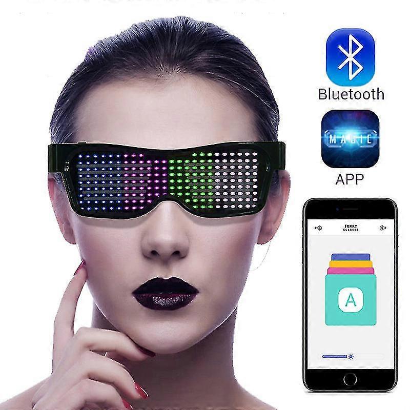 Halloween Light Up Mask With Led Screen App Controlled Full Color Led Face Changing Luminous Mask Support Diy Image