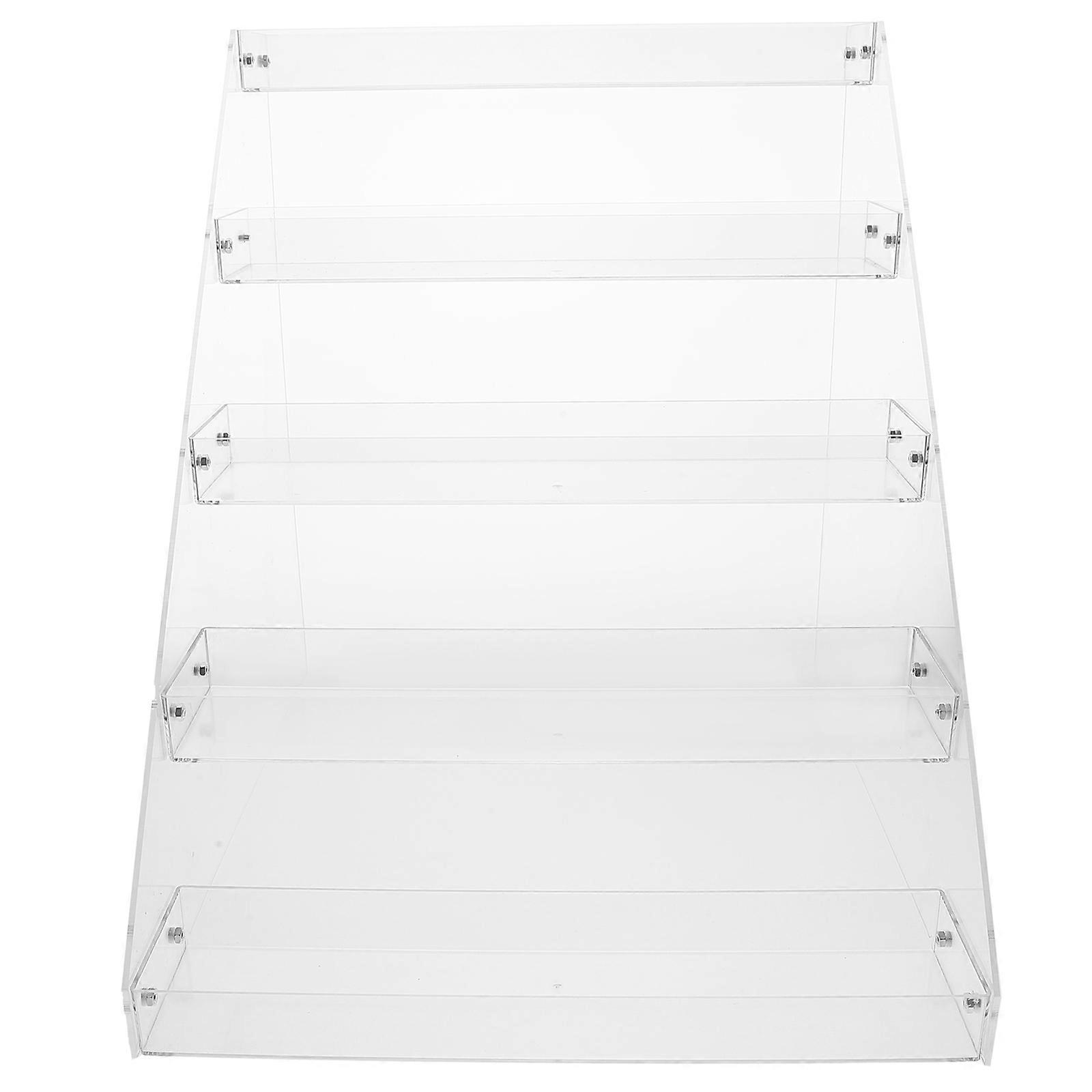 Acrylic Display Riser Multi-functional Desktop Beverage Storage Shelf Stand Drinks Organizer