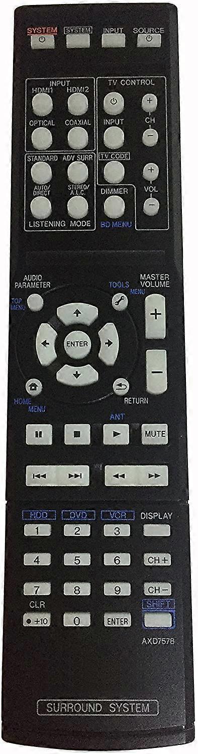 Replace AXD7578 For Pioneer AV Receiver Surround System Remote Control