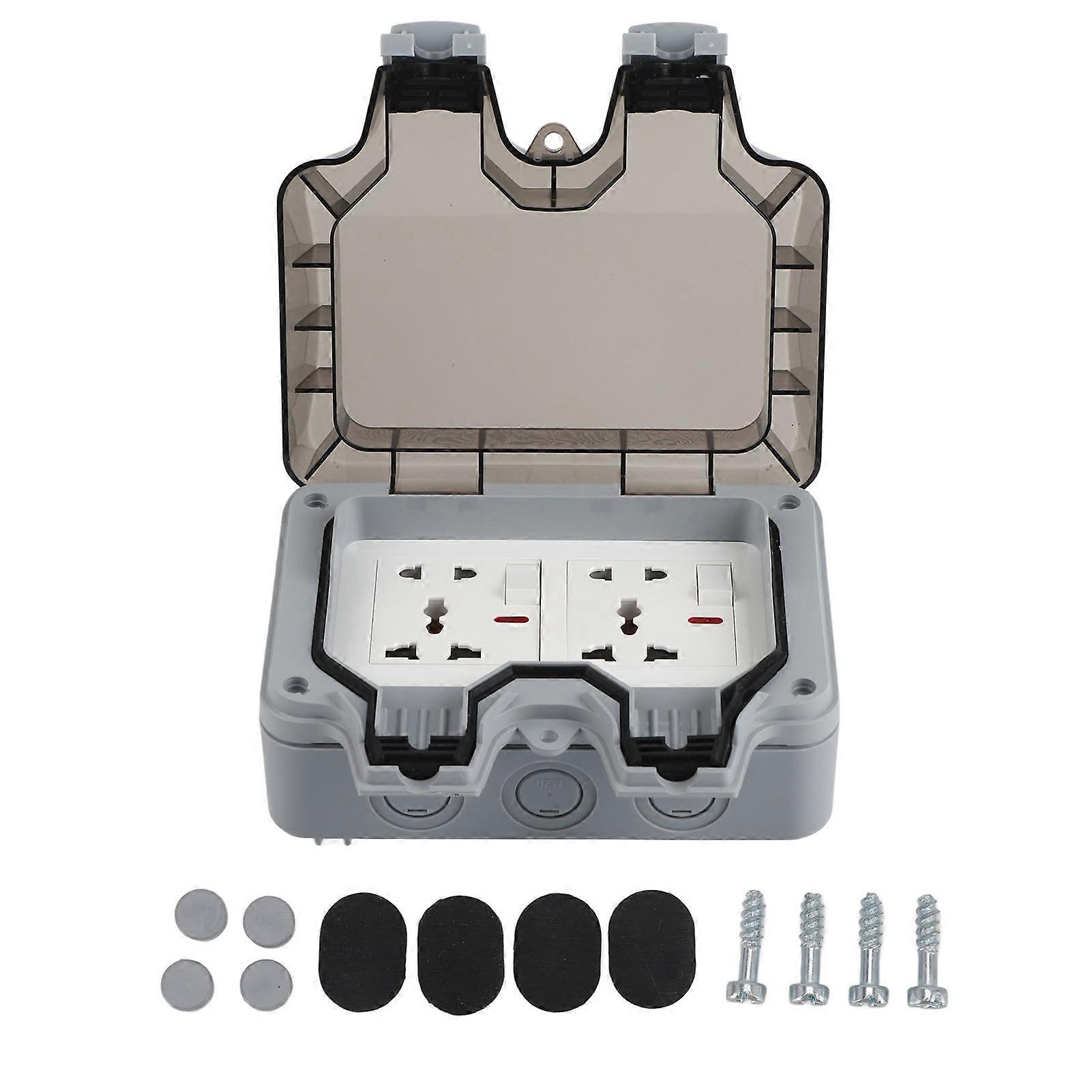 Outdoor IP66 Waterproof Socket Box 13A 16A Sand Proof Weatherproof Outdoor Switch Socket  Standard