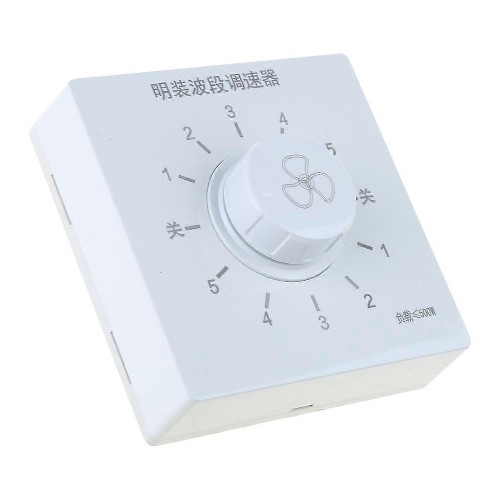 86 Type Surfaces-mounted Ceiling Fan Speed Controller with 5-speed Adjust
